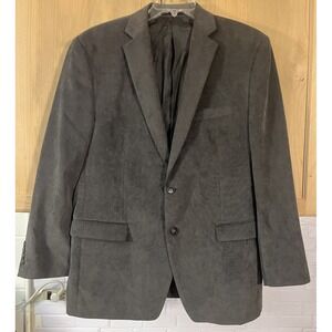 Calvin Klein Blazer Mens 43R Gray Two Button Sport Coat Jacket